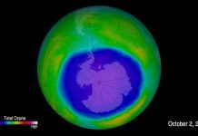 Lỗ hổng tầng ozon tại Nam cực bắt đầu thu nhỏ