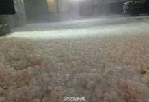 Mưa đá to bằng trứng gà ở Trung Quốc Mưa đá to bằng trứng gà ở Trung Quốc