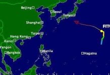 Bão Fitow đang mạnh lên trên Thái Bình Dương