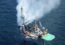 Phụt khí đốt gây cháy tại giếng dầu ở vịnh Mexico