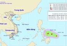 Xuất hiện áp thấp nhiệt đới trên biển Đông