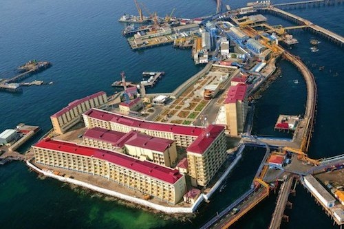 Thành phố xây dựng trên giàn khoan ở Azerbaijan