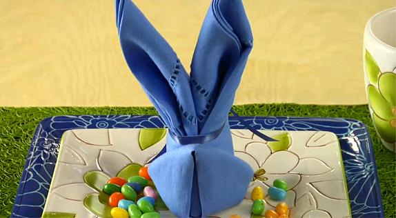 Cách gấp khăn ăn hình chú thỏ vừa dễ vừa đẹp