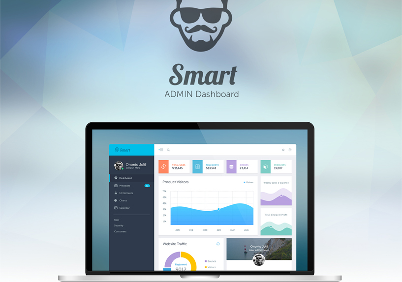 15 mẫu Templates Admin Dashboard - để tham khảo thiết kế công cụ quản trị (PSD & Sketch)