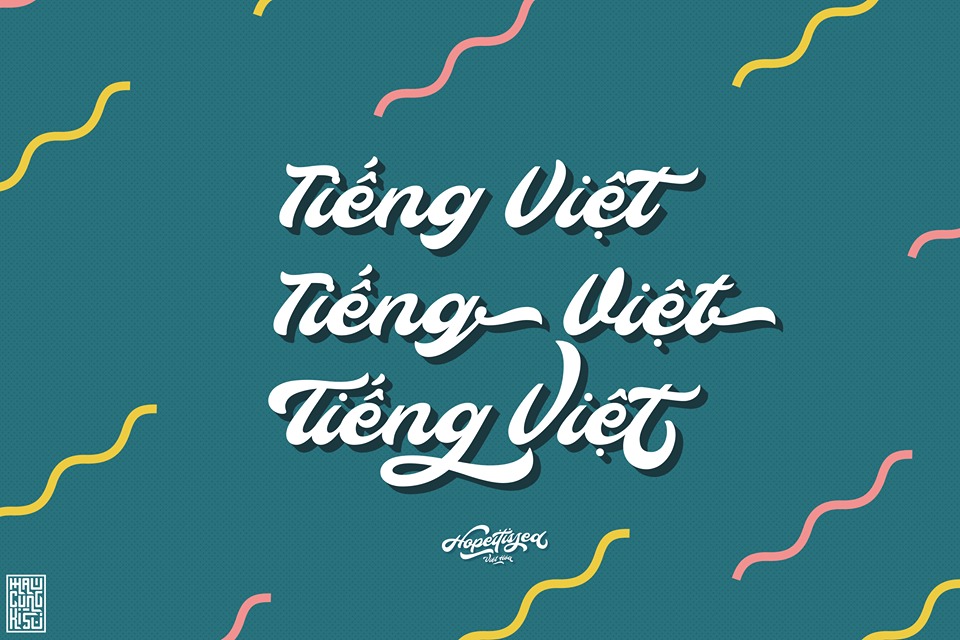 Font Hopeitissed Việt Hóa - Kiểu chữ Script phong cách cổ điển