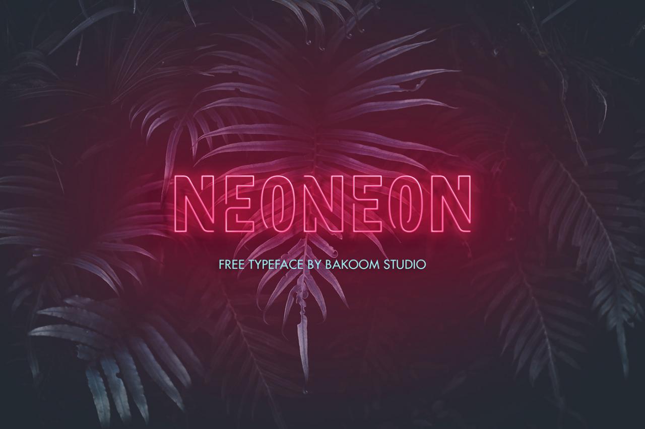 Neoneon Glowing - Typeface phong cách ánh đèn Neon