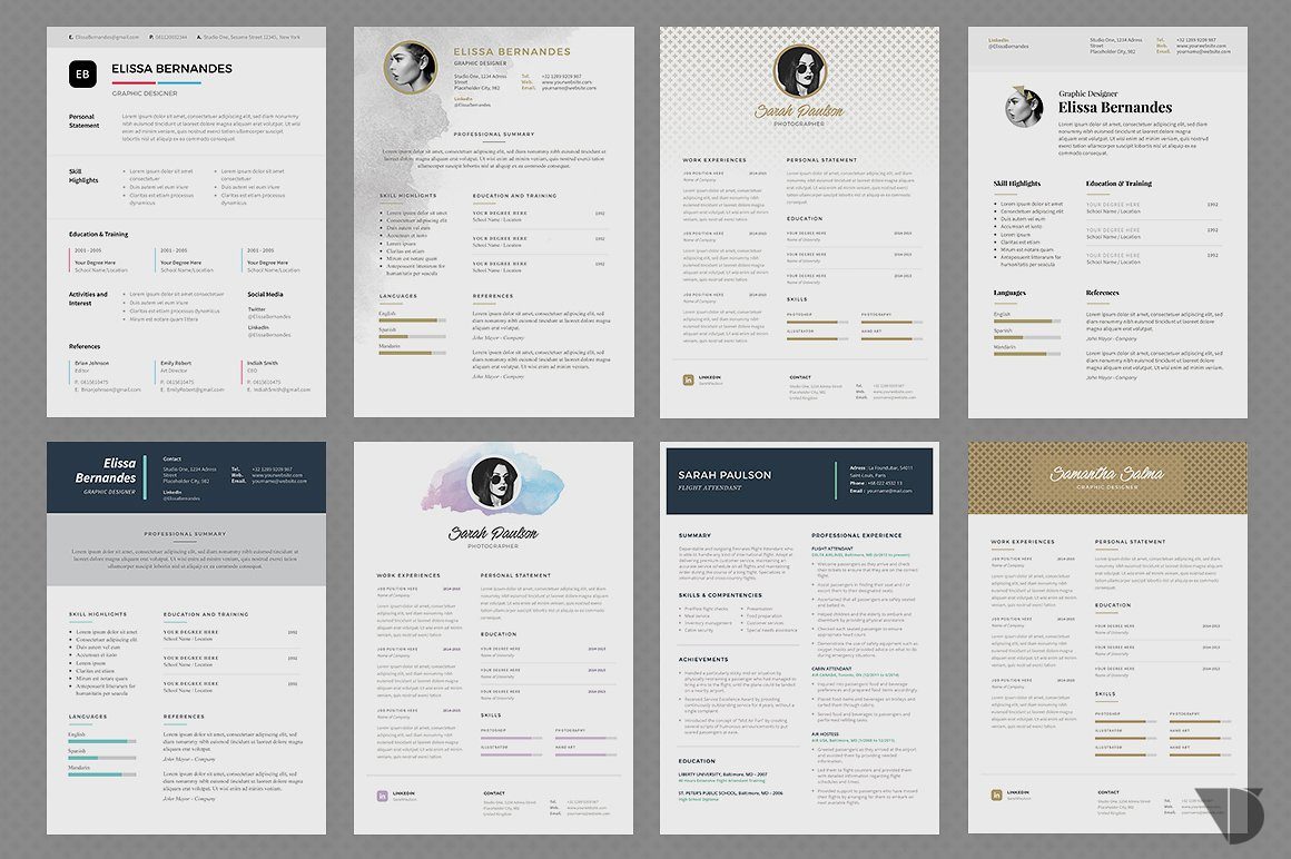 [Word/Photoshop] 27 Mẫu thiết kế Resume/CV xin việc làm chuyên nghiệp và sáng tạo