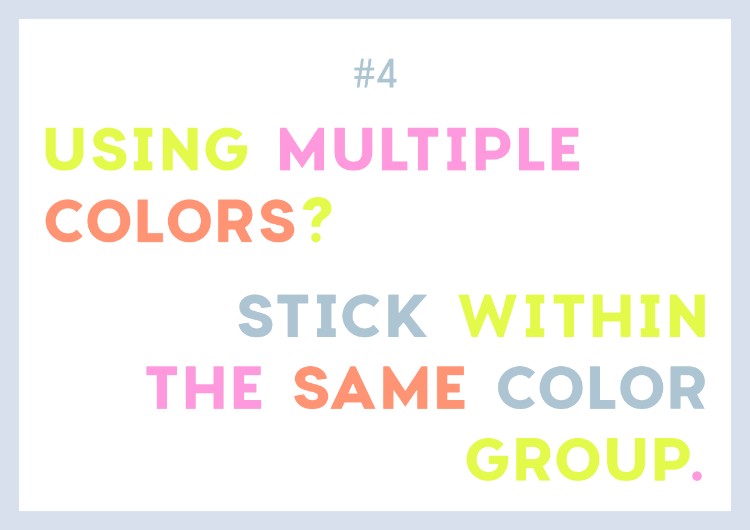 7 điều cần biết về việc ghép nối màu và kiểu chữ