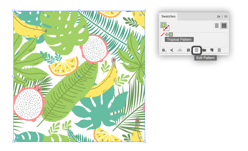 Hướng dẫn tạo mẫu pattern nhiệt đới bằng Adobe Illustrator.