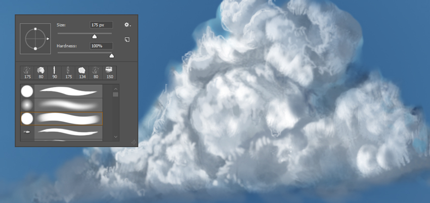 Cách vẽ mây trong Photoshop