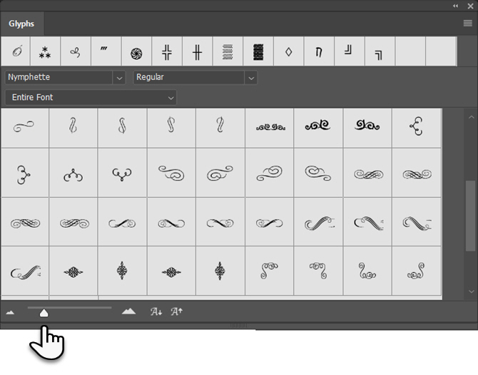 Cách sử dụng Glyphs trong Adobe Photoshop CC