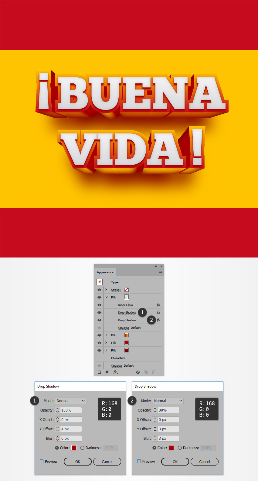 Cách tạo hiệu ứng chữ kiểu Tây Ban Nha trong Adobe Illustrator