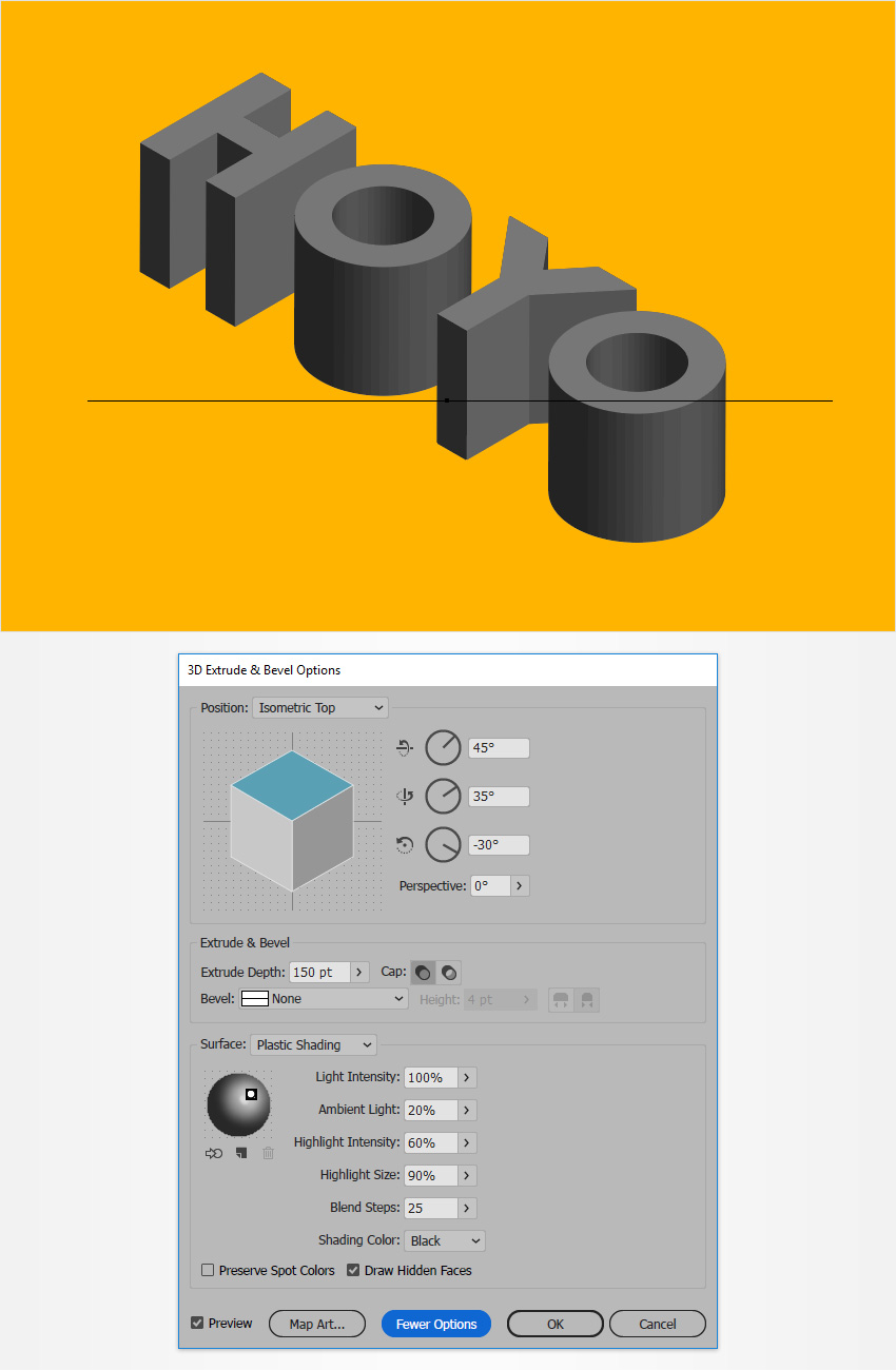 Cách tạo ra hiệu ứng văn bản 3D nghệ thuật trong Adobe Illustrator
