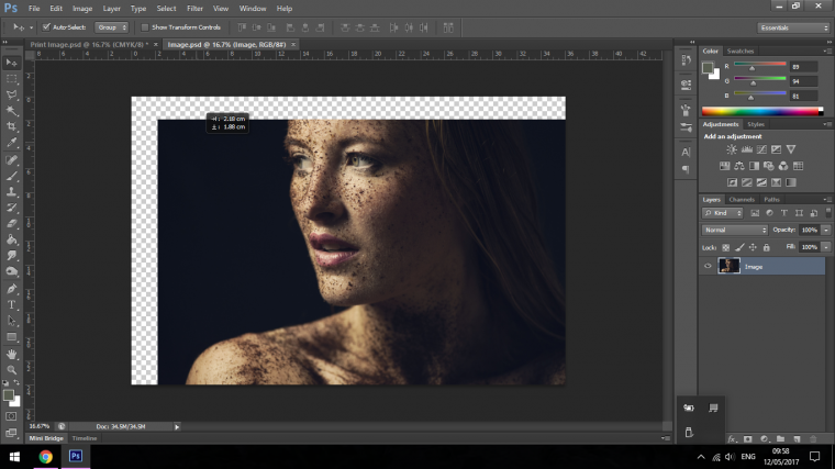 Thiết lập hình ảnh để in trong Adobe Photoshop