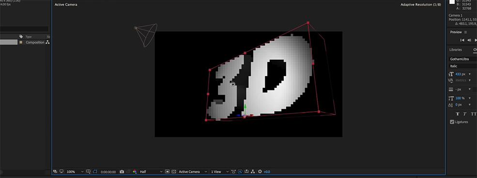 Cách tạo văn bản 3D trong After Effect không cần dùng đến plugin