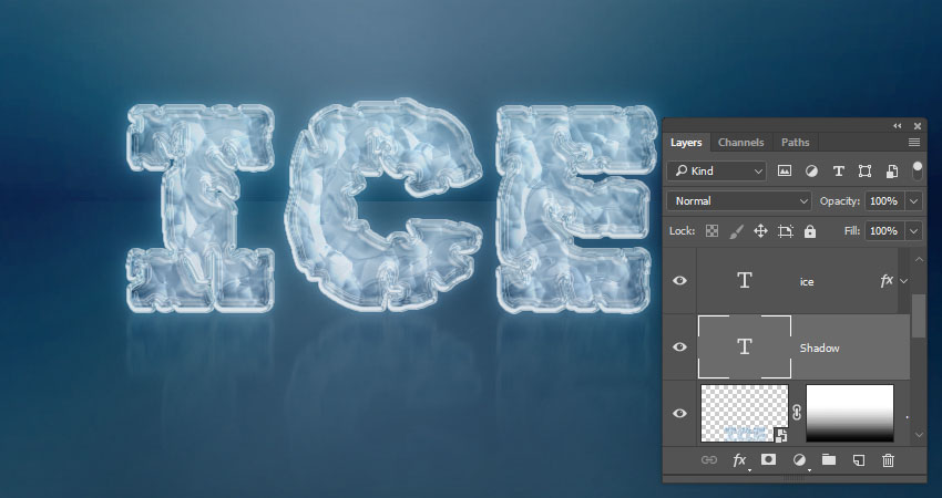 Cách tạo hiệu ứng chữ đóng băng đơn giản trong Photoshop