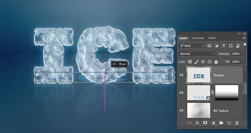 Cách tạo hiệu ứng chữ đóng băng đơn giản trong Photoshop
