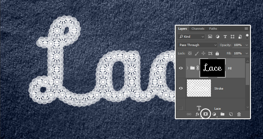 Cách tạo hiệu ứng ren cho chữ trong Adobe Photoshop