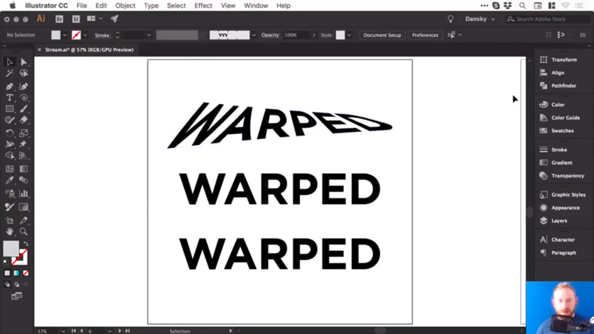 [Illustrator cơ bản] Bài 18: Cách Warp, uốn cong văn bản