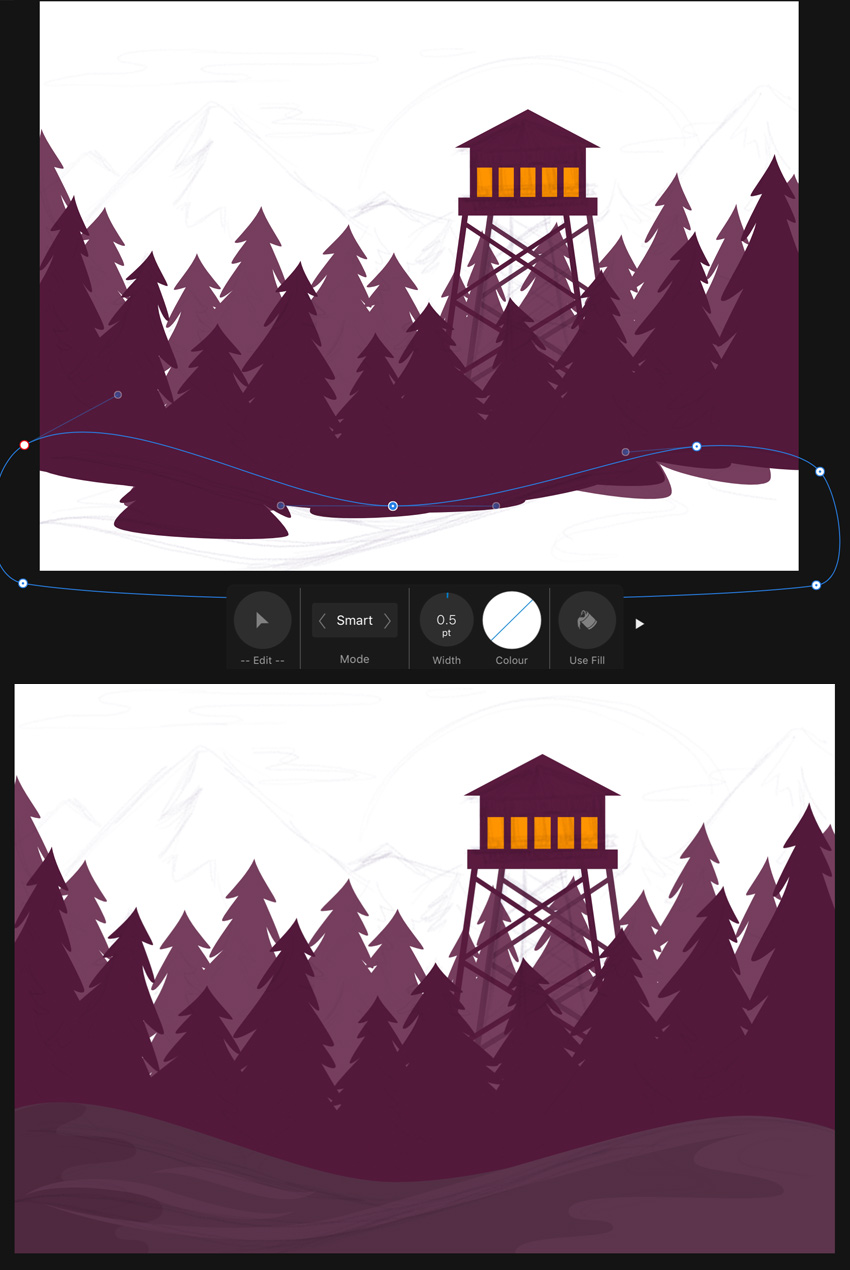 Cách vẽ tranh phong cách phẳng trên iPad bằng Affinity Designer
