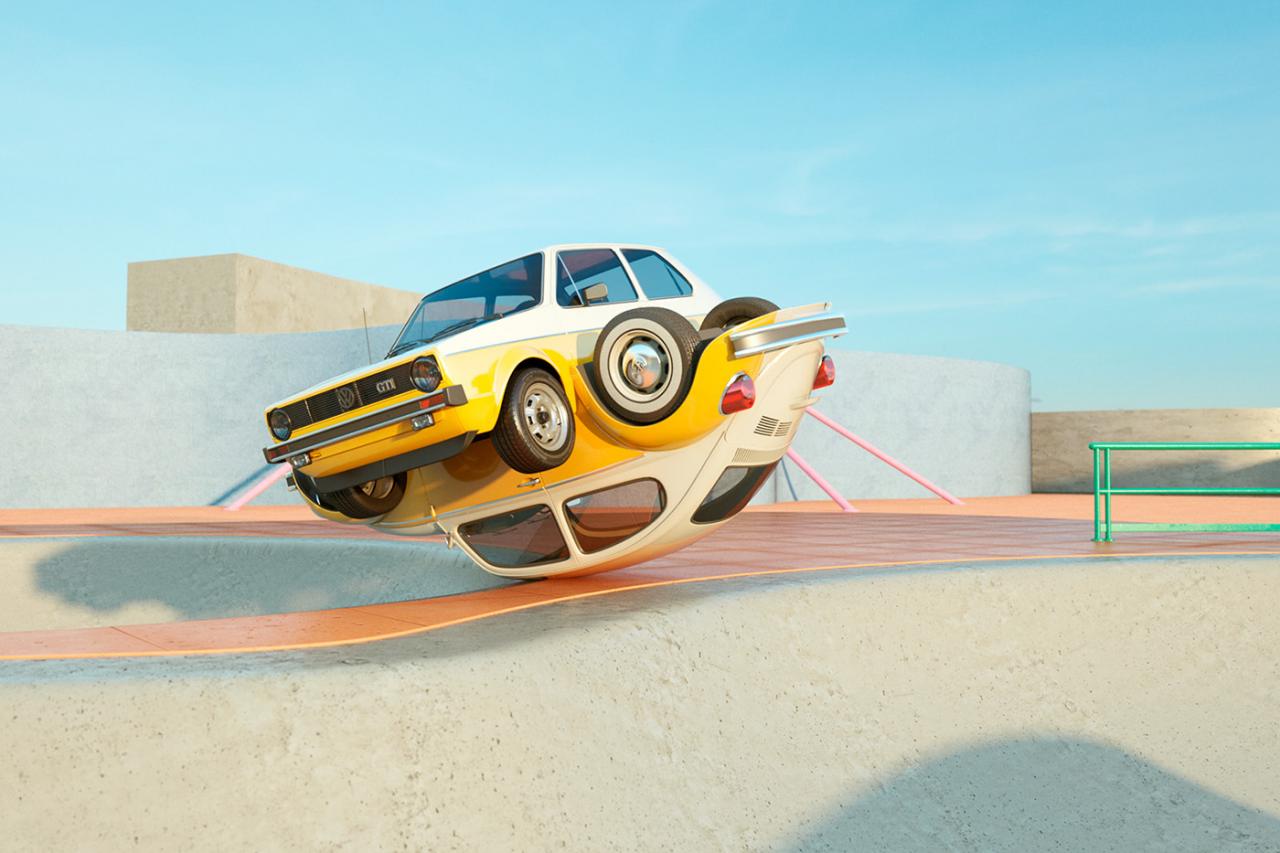 Tham khảo nghệ thuật trừu tượng về xe hơi thực hiện bởi Chris Labrooy
