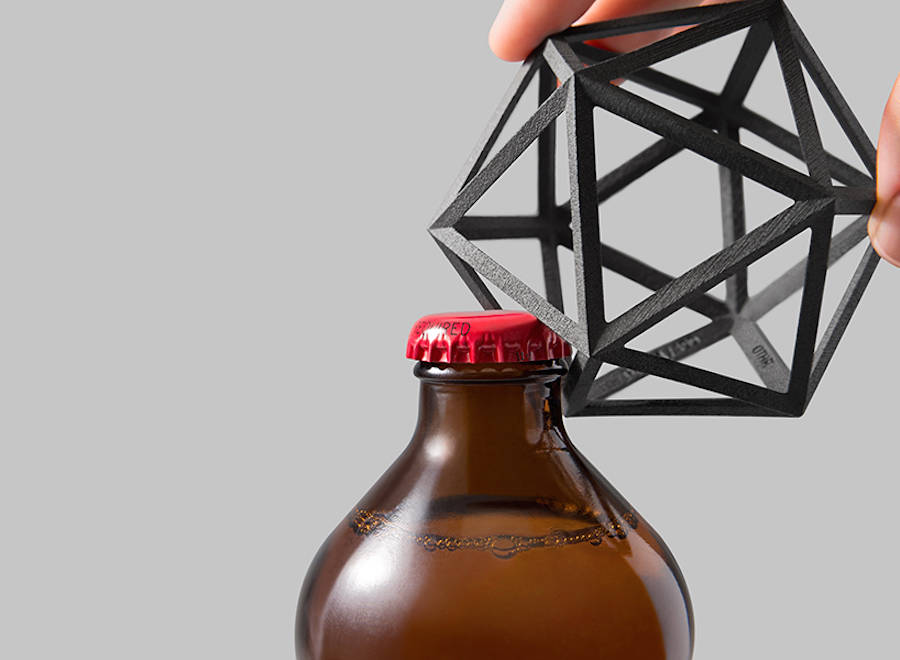 Đồ mở nắp chai được in 3D độc đáo ghép nối từ nhiều đa giác